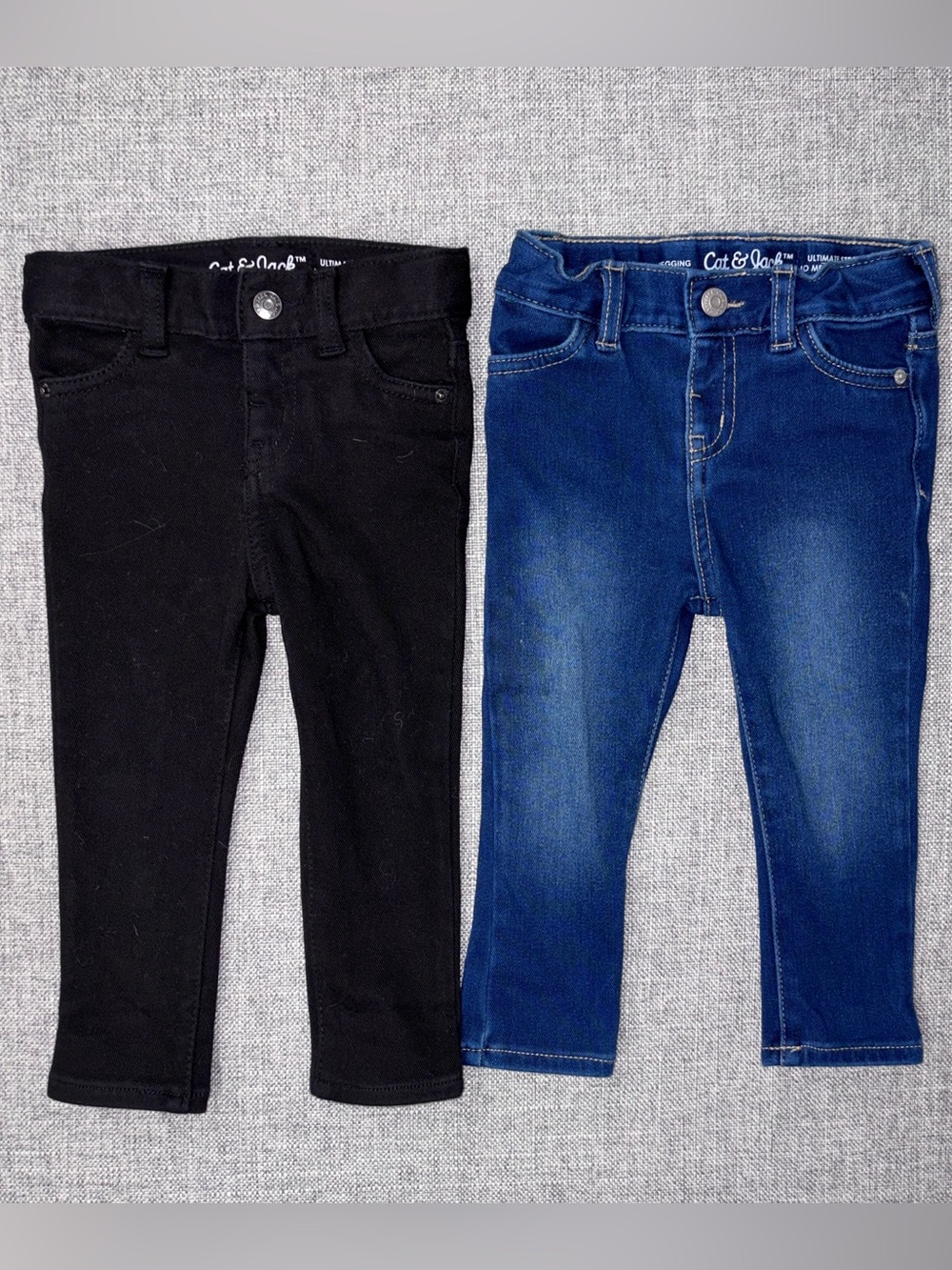 Cat & Jack 18m Black & Blue Stretch Jeans Duo for Kids